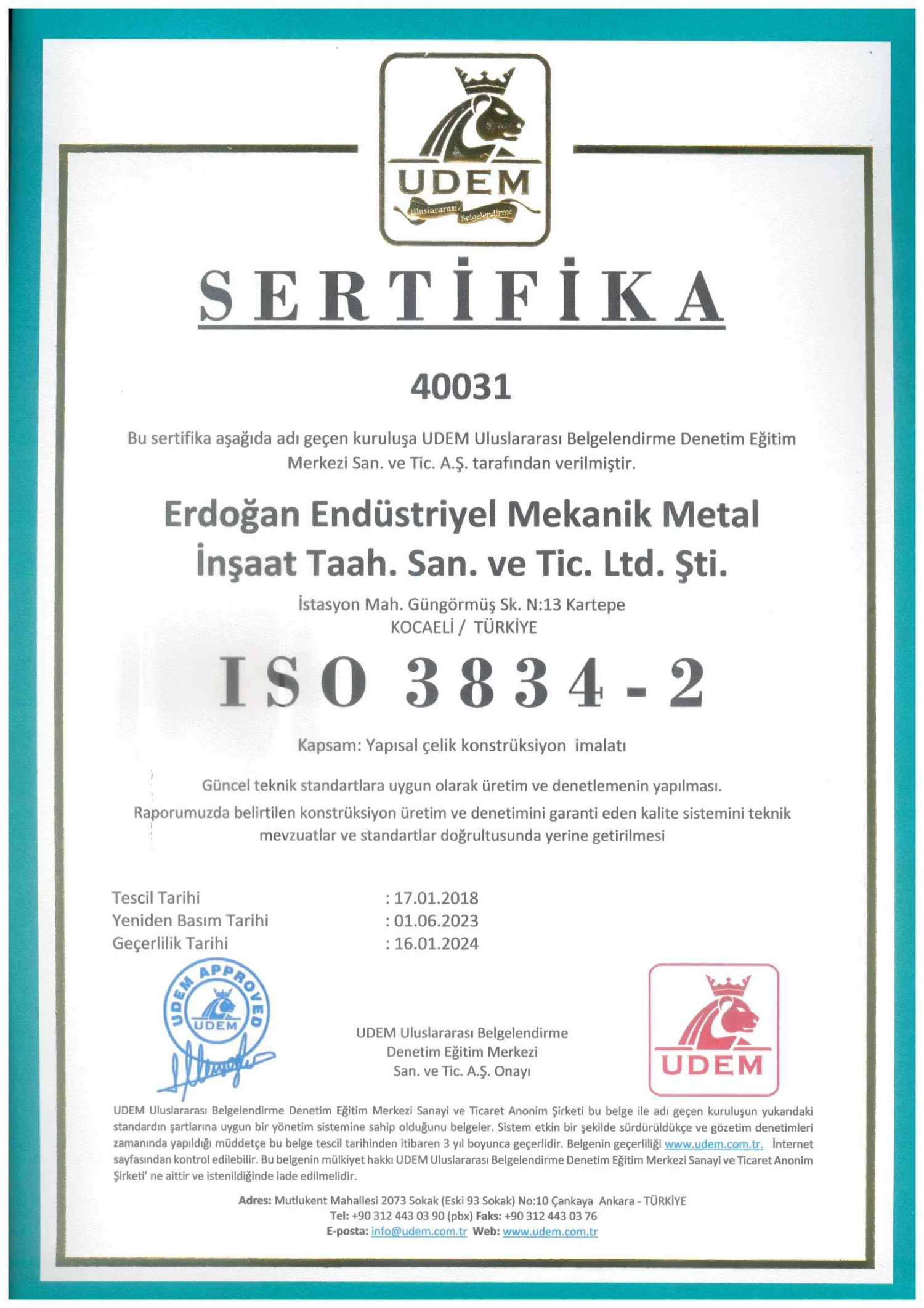 40031 | Erdoğan Endüstri